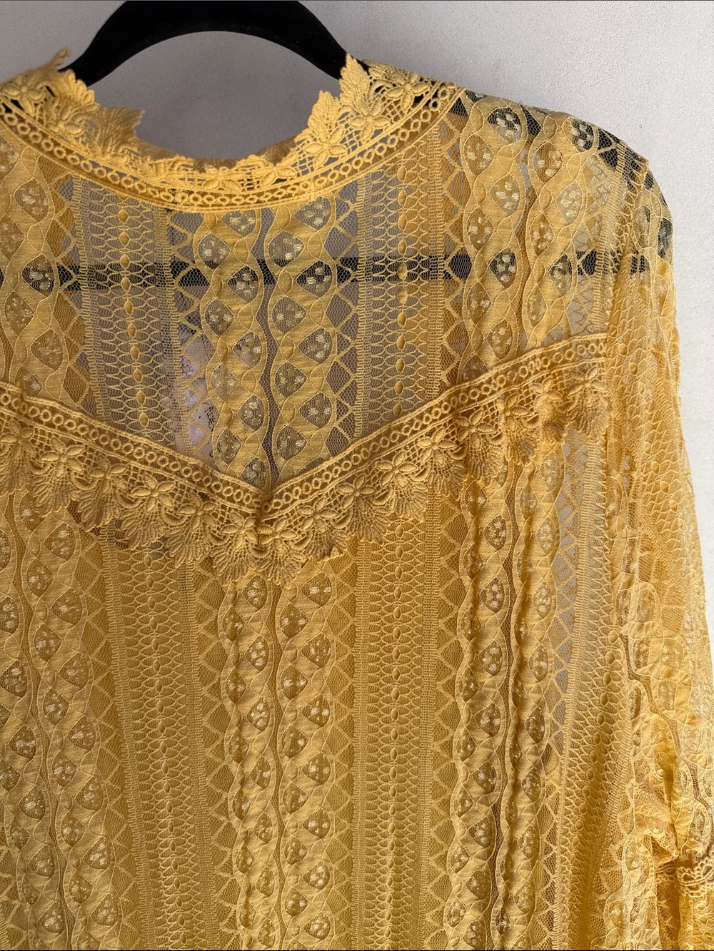 Origami Lace Kimono Dress SET Bell Sleeve Hi-Lo Duster long layers XL XXL 1X NEW - Picture 6 of 16